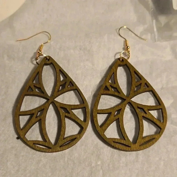 3/$15 New Bohemian Wooden Earrings - Picture 2 of 4